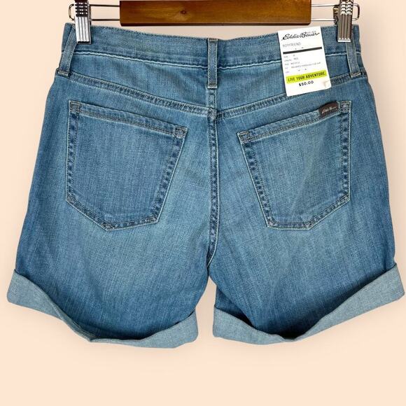 EDDIE BAUER Boyfriend Jean Shorts in Light Blue Women's Size 0 - Picture 4 of 13